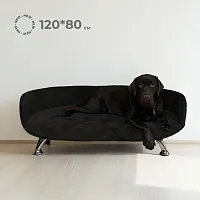 Лежанка Лео 120*80 см, Черный