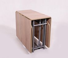 Стол книжка трансформер от производителя Maksimus 2 - 3050х900х770 цвет Дуб Санома подстолье Светлое