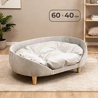 Лежанка Лилу 60*40 см, Жемчужный